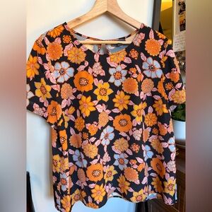 Modcloth XL Floral Blouse